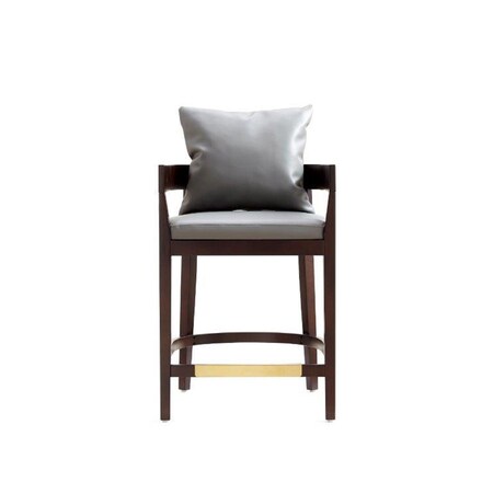 Manhattan Comfort Ritz Counter Stool in Grey and Dark Walnut CS006-GY